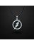 Şimşek - The Flash Gümüş Kaplama Deri İp Kolye 4
