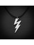 Şimşek - The Flash Gümüş Kaplama Deri İp Kolye 3