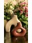 Modern Iskandinav Dekoratif Vazo Seti – Bej & Kahve – Büyük Boy 20 cm + Küçük Boy 15 cm – Minimal Seramik Görünümlü Ev Dekor Obje 1