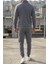 Erkek Polo Yaka Yarım Fermuarlı Sweat Bel Lastikli Pantolon Ikili Takım P-00019207 3