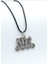 Kiss Gümüş Kaplama Deri İp Kolye 1