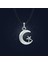 Ay Yıldız Gümüş Kaplama Deri İp Kolye 4