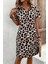 Polo Yaka Desenli Atlas Elbise - Leopar 2