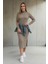 Balıkçı Yaka Midi Kaşkorse Elbise - Taş 2