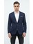 Lacivert Erkek Slim Fit Tek Düğmeli Blazer Ceket – Şık Dokulu Kumaş, Astarli, Günlük ve Ofis Kombinlerine Uygu 4
