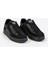 1011 Siyah Cilt Kaymaz Taban Günlük Spor Ayakkabı 2