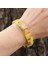 Kare Kesim Baltık Kehribar Bileklik – Doğal Gerçek Kehribar (Elastik) - Sarı Renk 2
