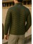 Erkek Günlük Astarlı Haki Şişme Mont 6