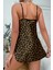 Leopar Desenli Saten Gecelik 3