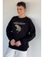 Kadın Bisiklet Yaka Baskılı Şardonlu Sweatshirt P-00019310 2