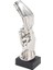 Decmode Seramik Gümüş Eller Heykel, Gümüş Seramik, Siyah, 5" By 13" 1