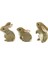 QM92008 The Den Rabbits Iç/dış Mekan Bahçe Hayvan Heykelleri, 9,5 cm Genişliğinde, 10,5 cm Derinliğinde, Tam Renkli Kaplama 2