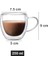 Çift Katmanlı Cam Kupa 250 ml Lüx Çift Cidarlı Kupa - Termos - Iki Duvarlı Yapısı ile Uzun Süre -Soğuk Tutma Özelliği, Kulplu Kahve Espresso Bardağı Brosilikat Layer Cup 3