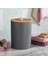 Bambu Görünümlü Ahşap Desen Çöp Kovası ( - Mutfak - Tuvalet - Balkon) (Antrasit, 6 Litre) 1