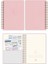 2026 Spiralli A5 Haftalık Ajanda – Kir ve Suya Dayanıklı Sert Kapak - Pembe 2