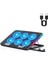 6 LED 7 Farklı Rgb Modu Fanlı Soğutucu Yükseklik Ayarlı Ayarlanabilir Laptop Soğutucu 1