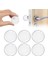 Duvar Kapı Stoperi, 6 Adet Duvar Kapı Stoperi Seti, 40 mm Silikon Kapı Stoperi, Duvar, Kendinden Yapışkanlı, Şeffaf, Yuvarlak, Kapı Kolu Tamponu, Duvar Koruması, Buzdolabı Koruması, Duvar 1