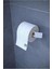 Metal Yapışkanlı Modern Tuvalet Kağıtlık – Wc Kağıtlık, Tuvalet Kağıdı Askısı Beyaz 1