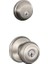 FB50 N V Geo 619 G60 Tek Silindir Deadbolt And F51 Kablo Entry Georgian Knob Kablo Alike, Saten Nikel Finish 2