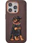 CPT50 iPhone 15 Pro Perma Desenli Kapak - Koyu Kahve 1