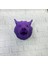 Mor Renk 3D Kurt Başı Duvar Dekoru Asılabilir Maskot Heykel 25X19 cm - BI001V-4YVP38 3