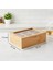 Bambu 6 Bölmeli Çay Kutusu -%100 Orjinal Bambu Mıknatıslı Kapak 21X16,5 X7CM 3