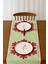 Çam Ağacı Desenli Runner Yeşil-Beyaz 150CM/50CM 2