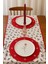 Şeker Desenli Runner Kırmızı-Beyaz 150CM/50CM 2