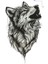 Geçici Kurt Mini Dövme Tattoo Yapıştırma Dövme Sticker 2
