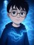 50X70 Doğal Ahşap Tuval Çerçeveli Harry Potter Tablosu 1