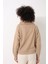 Kamel Selanik Kumaş Şal Yaka Oversize Fermuarlı Kadın Sweatshirt - 2441 6