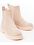 ZRİN-2137 Premium Bej Süet Lastikli Günlük Kadın Bot 4