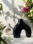 Modern Iskandinav Dekoratif Vazo Seti – Siyah & Beyaz – Büyük Boy 20 cm + Küçük Boy 15 cm – Minimal Seramik Görünümlü Ev Dekor Obje 1