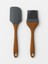 2’li Silikon Spatula ve Fırça Seti – Isıya Dayanıklı, Ahşap Görünümlü Sap, Mutfak Pişirme ve Hamur Seti 1