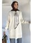 Gülseli Polo Yaka Fular Aksesuarlı Tesettür Triko Tunik P-00019399 1