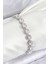 Pirinç Zirkon Taşlı Daire Baget Model Gümüş Renk Vıp Seri Kadın Bileklik - TJ-BB7513 1
