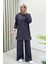 Magazin Merserize Kumaş Standart Beden Rahat Kalıp Tunik ve Bol Paça Pantolonlu Ikili Tesettür Takım 1