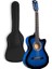 CG-395BL Mavi Klasik Gitar 4/4 Kesik Kasa Full Set (Çanta Askı Tuner Metod Pena) 3