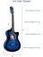 CG-395BL Mavi Klasik Gitar 4/4 Kesik Kasa Full Set (Çanta Askı Tuner Metod Pena) 4