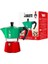 - Moka Express Italia: 3 Cups Ocak Üstü Espresso Pişirici - 130ML - Karma Renk - Alüminyum 1