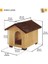 Domus Ahşap Çatılı Köpek Kulübesi Large 81X102X78 cm 2