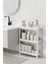 3 Katlı Tekerlekli Slim Ince Beyaz Banyo Mutfak Rafı MIT1125 3