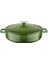 Metal Döküm Çok Amaçlı Yayvan Tencere, Trendy, 28 Cm, 3.51 L Hacim, Yeşil 1
