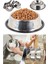 Paslanmaz Çelik Kedi,köpek Mama ve Su Kabı,kaymaz Tabanlı (22 Cm) 3