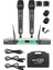 URX-835EE Uhf Üst Kalite Çiftli El Telsiz Kablosuz Mikrofon Seti 1