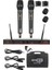 URX-835EE Uhf Üst Kalite Çiftli El Telsiz Kablosuz Mikrofon Seti 2