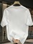 Baskılı Oversize Bisiklet Yaka T-Shirt - Beyaz 2
