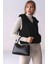 Kadın Önü Çıtçıtlı Kapüşonlu Yan Cepli Tasarım Yaka Spor Şık Crop Peluş Yelek 1