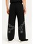 Erkek Üç Iplik Pamuklu Baskılı Cepli Jogger Buggy Pantalon Oversize Kalıp - Siyah 3
