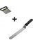 2li Set Hamur Şekillendirici Eğik Pasta Spatulası ve Metal Hamur Kesici Kazıyıcı Spatula 1